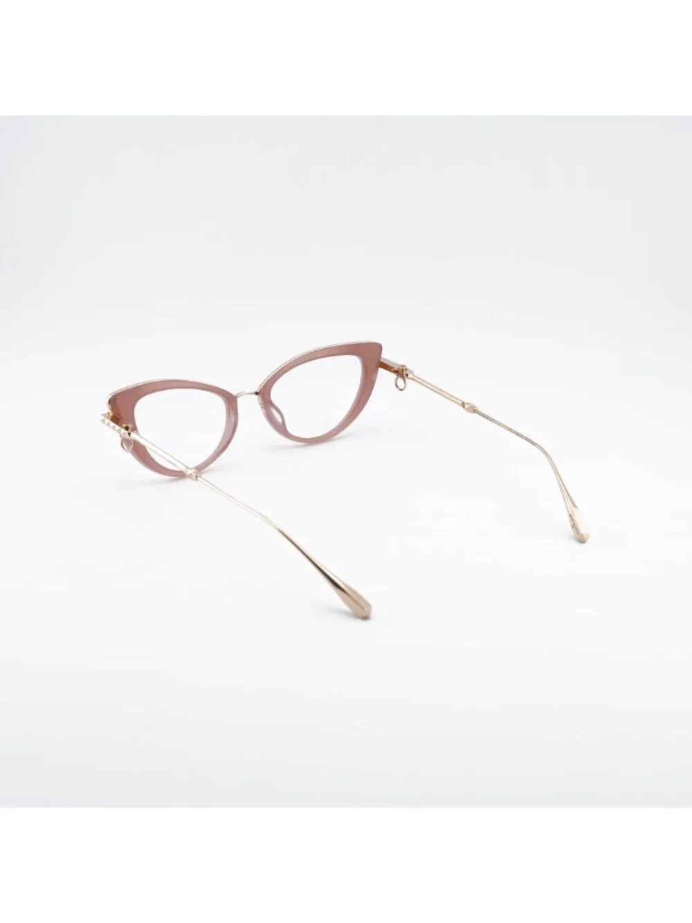 Valentino V-DAYDREAM VLX-123B-CH Eyeglasses Gold 51mm Cat Eye Frame with Chain